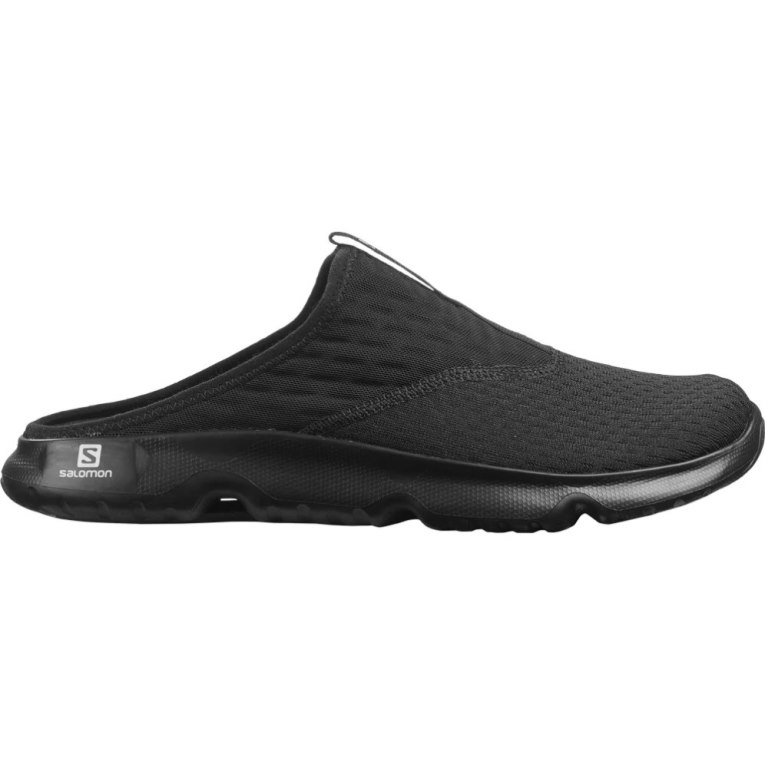 Black Salomon Reelax 5.0 Men\'s Slides | IE JE0432